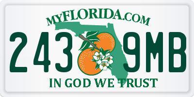 FL license plate 2439MB
