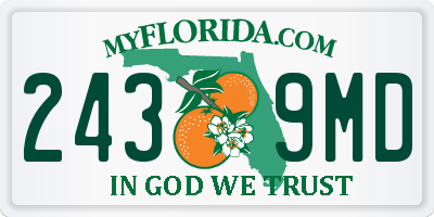 FL license plate 2439MD