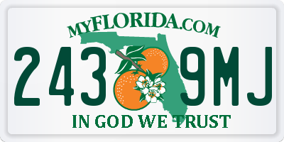 FL license plate 2439MJ