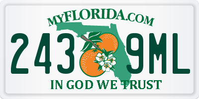 FL license plate 2439ML