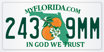 FL license plate 2439MM