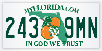 FL license plate 2439MN