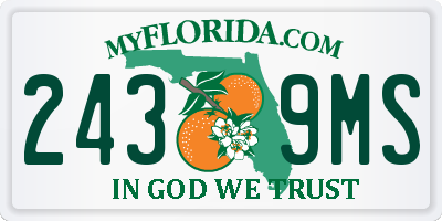 FL license plate 2439MS