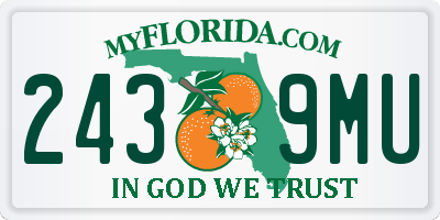 FL license plate 2439MU
