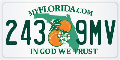 FL license plate 2439MV