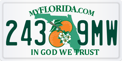 FL license plate 2439MW