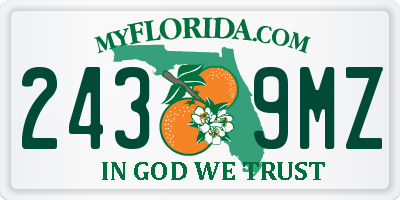 FL license plate 2439MZ