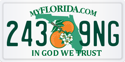 FL license plate 2439NG