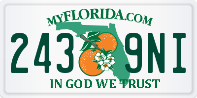 FL license plate 2439NI