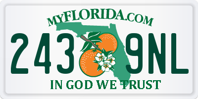 FL license plate 2439NL