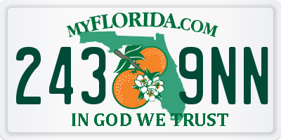 FL license plate 2439NN