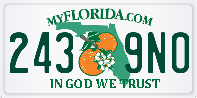 FL license plate 2439NO