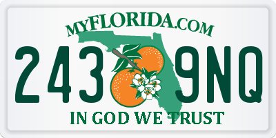 FL license plate 2439NQ