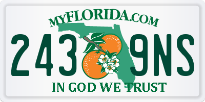 FL license plate 2439NS