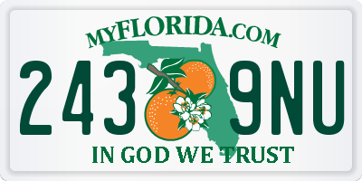 FL license plate 2439NU