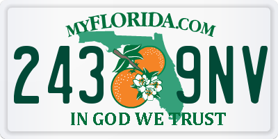 FL license plate 2439NV