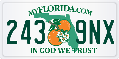 FL license plate 2439NX