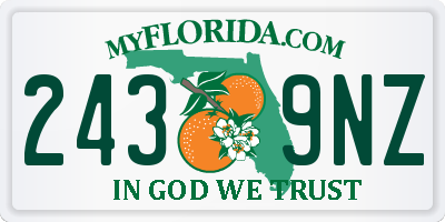 FL license plate 2439NZ