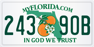FL license plate 2439OB