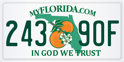 FL license plate 2439OF