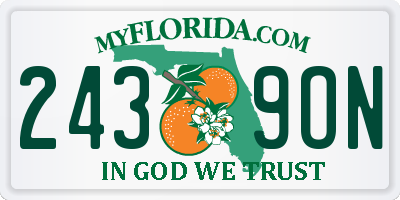 FL license plate 2439ON