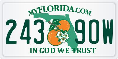 FL license plate 2439OW