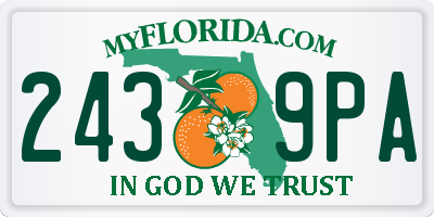 FL license plate 2439PA