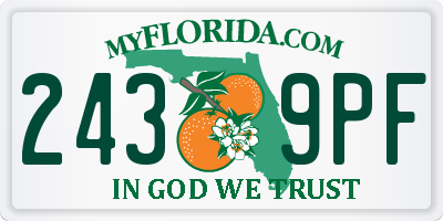 FL license plate 2439PF