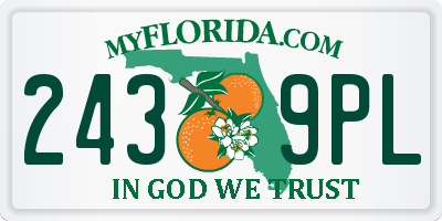 FL license plate 2439PL