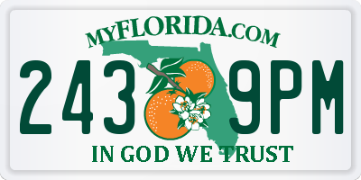 FL license plate 2439PM
