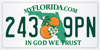 FL license plate 2439PN