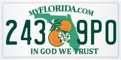 FL license plate 2439PO