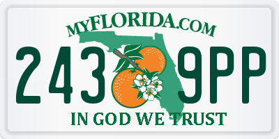 FL license plate 2439PP