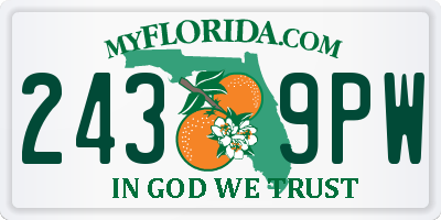 FL license plate 2439PW