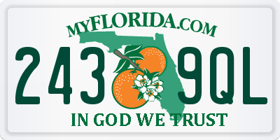 FL license plate 2439QL