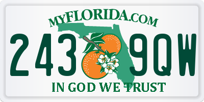 FL license plate 2439QW