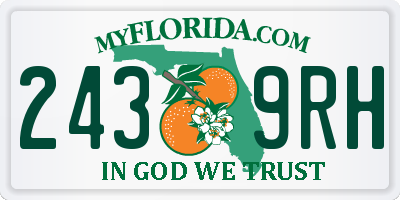 FL license plate 2439RH