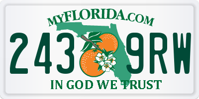 FL license plate 2439RW