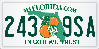 FL license plate 2439SA