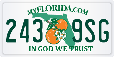 FL license plate 2439SG
