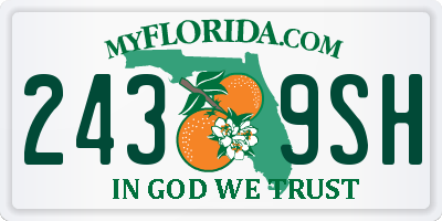 FL license plate 2439SH