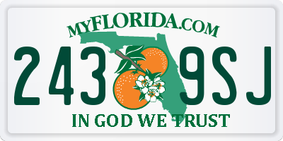 FL license plate 2439SJ