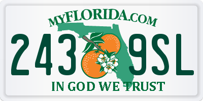 FL license plate 2439SL