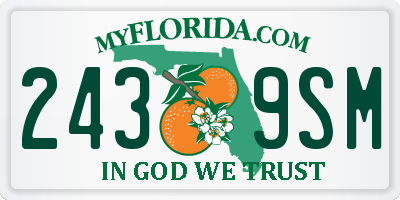 FL license plate 2439SM