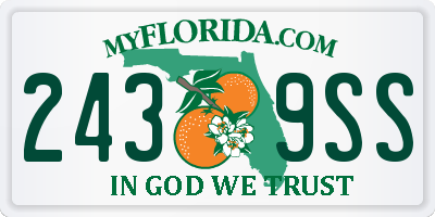 FL license plate 2439SS
