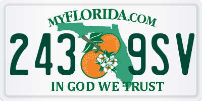 FL license plate 2439SV
