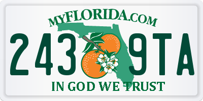 FL license plate 2439TA