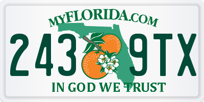 FL license plate 2439TX