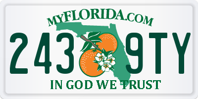 FL license plate 2439TY