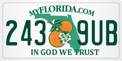 FL license plate 2439UB